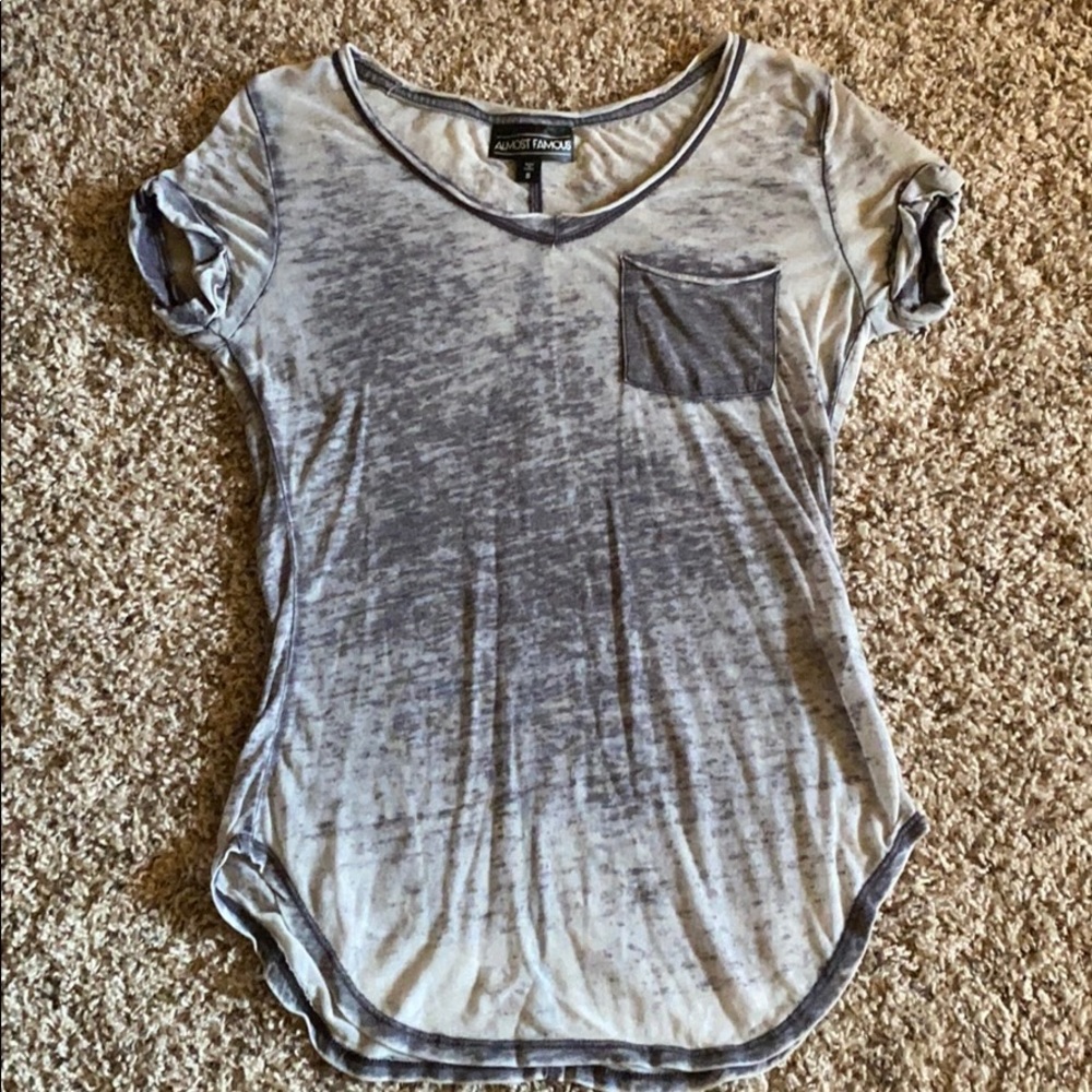 Gray Tee with pocket